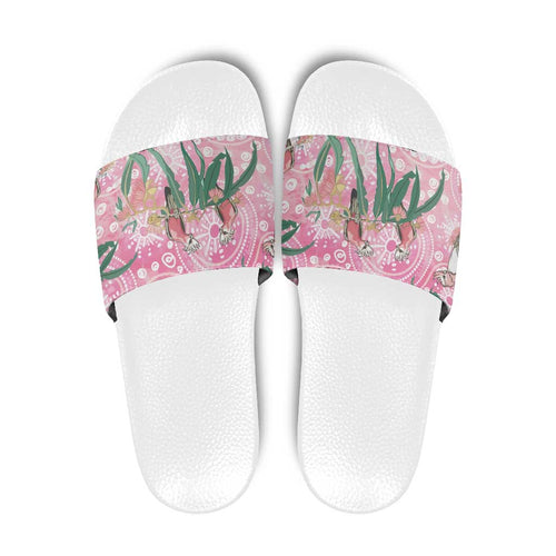 Australia Galah Aboriginal Slide Sandals Breast Cancer Awareness - Aussie Hoodie