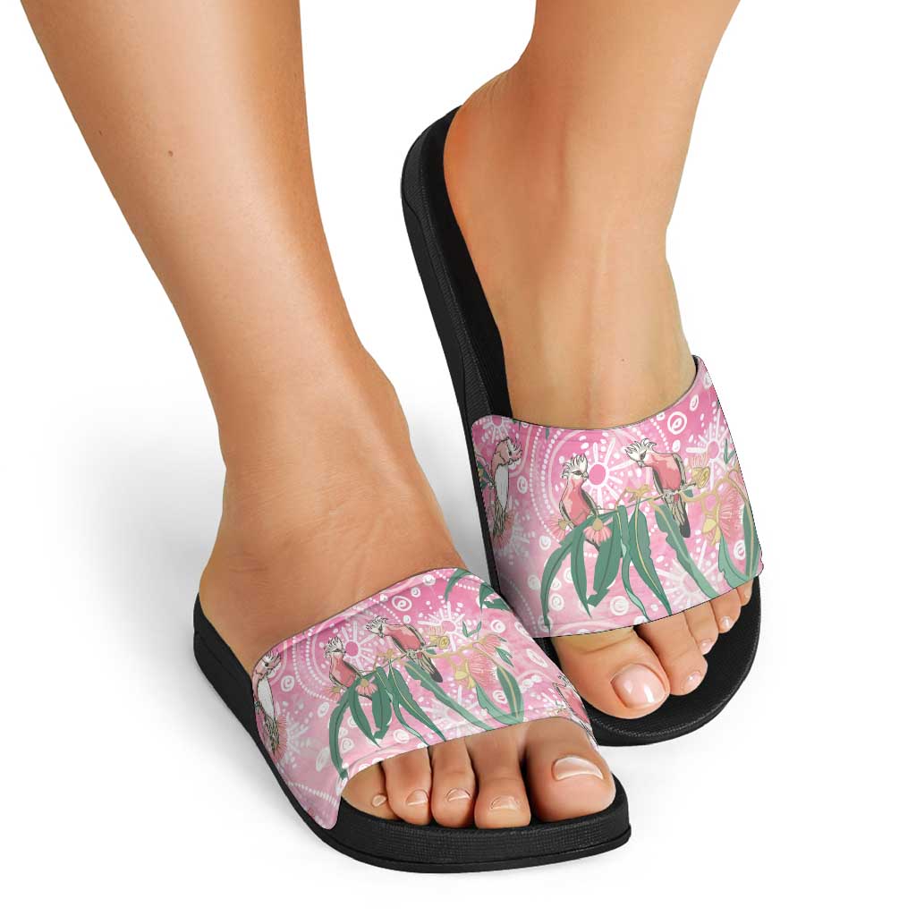 Australia Galah Aboriginal Slide Sandals Breast Cancer Awareness - Aussie Hoodie