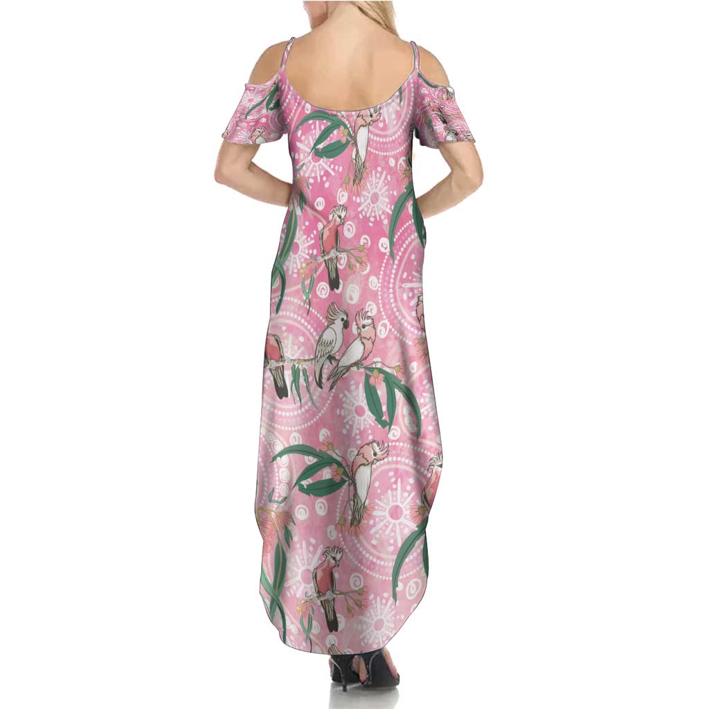 Australia Galah Aboriginal Summer Maxi Dress Breast Cancer Awareness - Aussie Hoodie