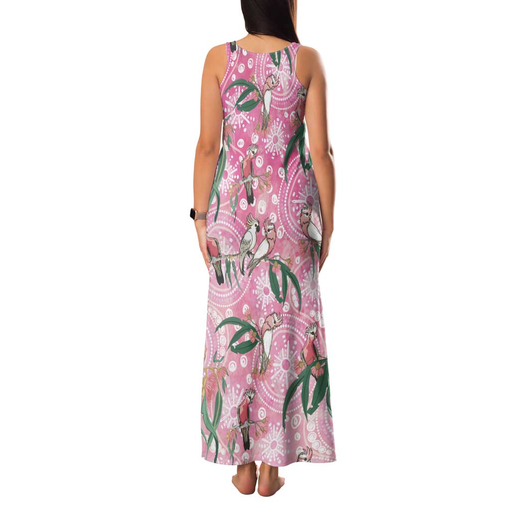 Australia Galah Aboriginal Tank Maxi Dress Breast Cancer Awareness - Aussie Hoodie
