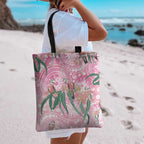 Australia Galah Aboriginal Tote Bag Breast Cancer Awareness - Aussie Hoodie