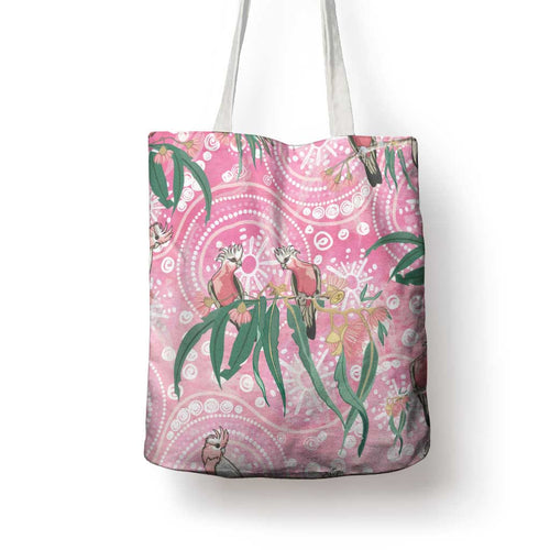 Australia Galah Aboriginal Tote Bag Breast Cancer Awareness - Aussie Hoodie