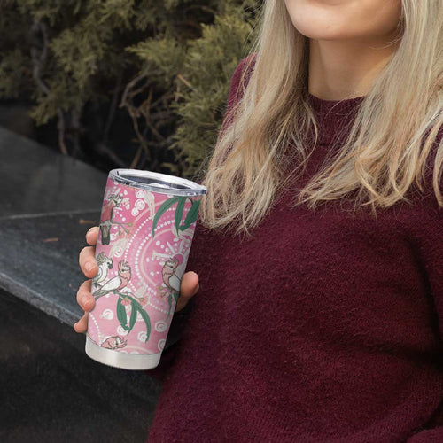 Australia Galah Aboriginal Tumbler Cup Breast Cancer Awareness - Aussie Hoodie
