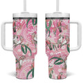 Australia Galah Aboriginal Tumbler With Handle Breast Cancer Awareness - Aussie Hoodie