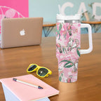 Australia Galah Aboriginal Tumbler With Handle Breast Cancer Awareness - Aussie Hoodie