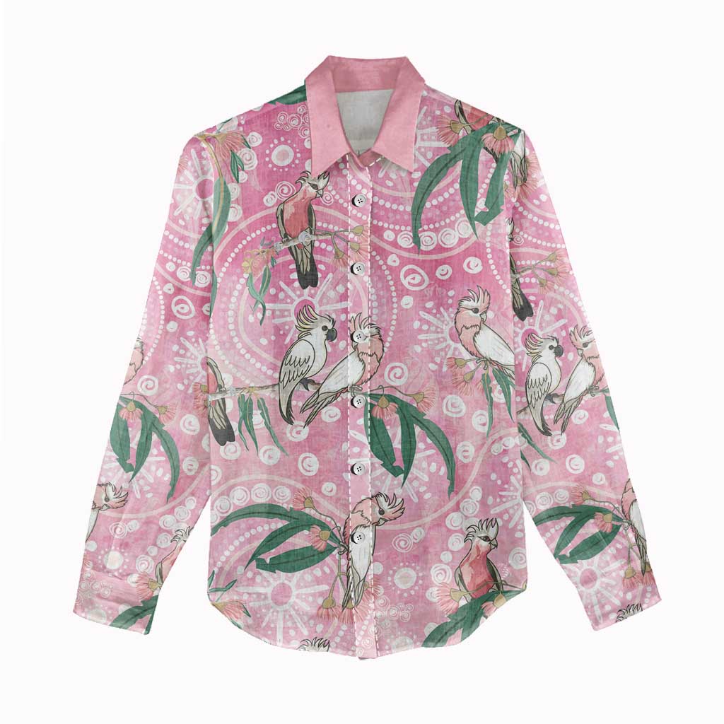 Australia Galah Aboriginal Women Casual Shirt Breast Cancer Awareness - Aussie Hoodie