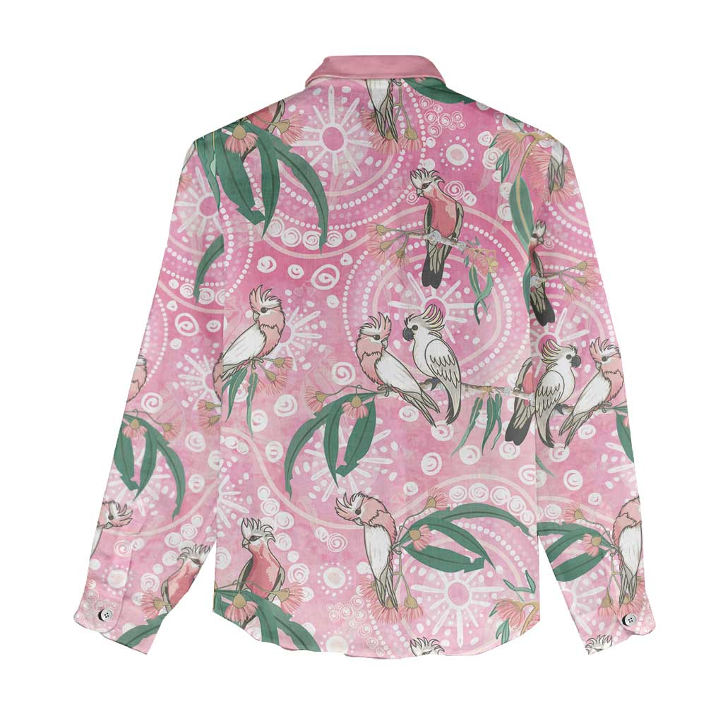 Australia Galah Aboriginal Women Casual Shirt Breast Cancer Awareness - Aussie Hoodie