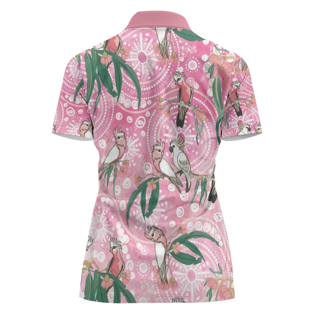 Australia Galah Aboriginal Women Polo Shirt Breast Cancer Awareness - Aussie Hoodie