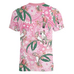 Australia Galah Aboriginal Women V-Neck T-Shirt Breast Cancer Awareness - Aussie Hoodie