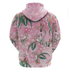 Australia Galah Aboriginal Zip Hoodie Breast Cancer Awareness - Aussie Hoodie