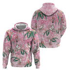 Australia Galah Aboriginal Zip Hoodie Breast Cancer Awareness - Aussie Hoodie