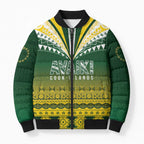 Cook Islands Rugby Custom Bomber Puffer Jacket Kuki Avaiki - Aussie Hoodie