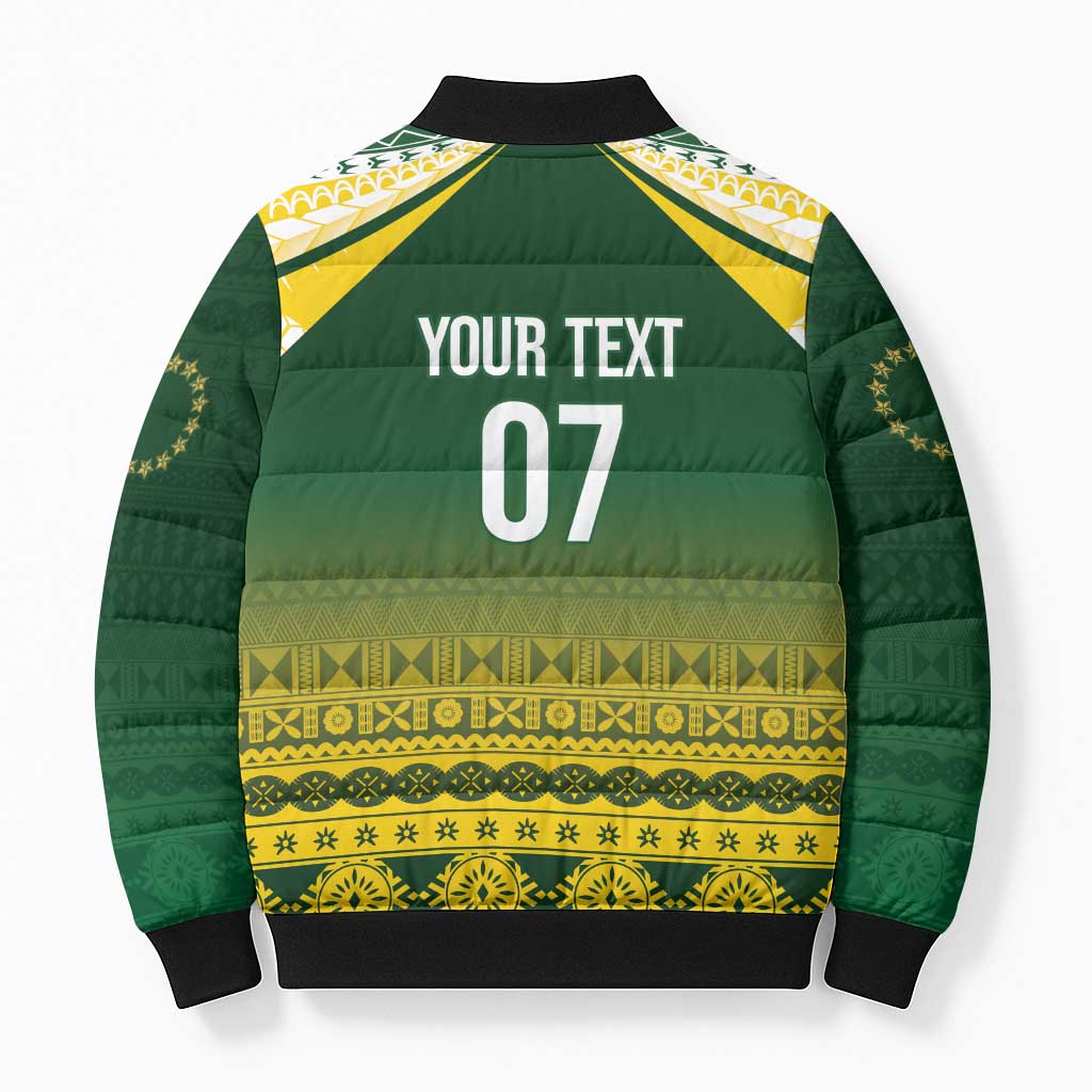 Cook Islands Rugby Custom Bomber Puffer Jacket Kuki Avaiki - Aussie Hoodie