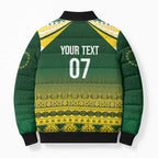 Cook Islands Rugby Custom Bomber Puffer Jacket Kuki Avaiki - Aussie Hoodie