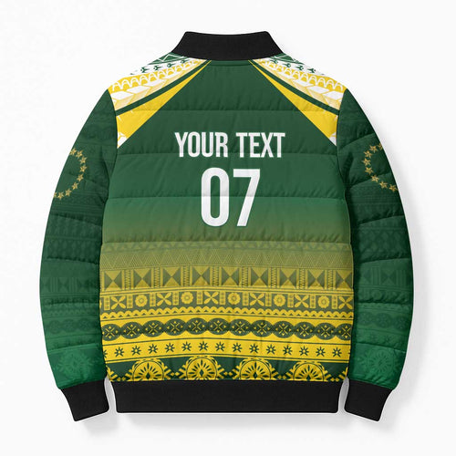 Cook Islands Rugby Custom Bomber Puffer Jacket Kuki Avaiki - Aussie Hoodie