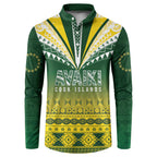 Cook Islands Rugby Custom Button Sweatshirt Kuki Avaiki - Aussie Hoodie