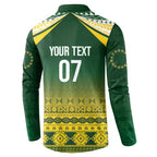 Cook Islands Rugby Custom Button Sweatshirt Kuki Avaiki - Aussie Hoodie