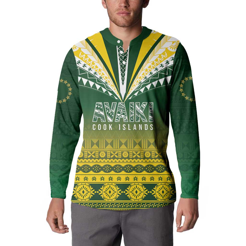 Cook Islands Rugby Custom Button Sweatshirt Kuki Avaiki - Aussie Hoodie