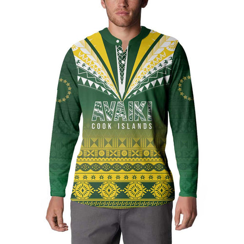 Cook Islands Rugby Custom Button Sweatshirt Kuki Avaiki - Aussie Hoodie
