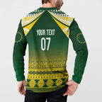 Cook Islands Rugby Custom Button Sweatshirt Kuki Avaiki - Aussie Hoodie