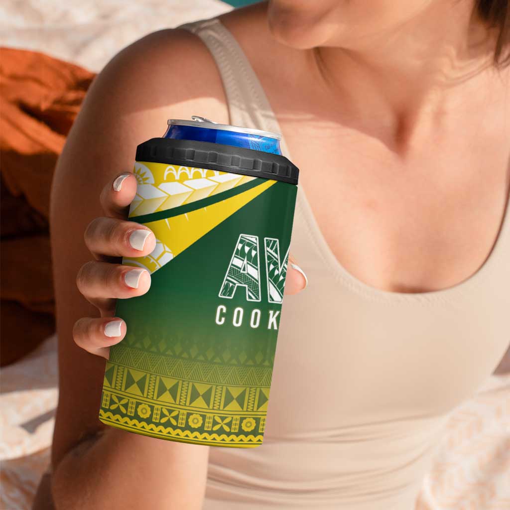 Cook Islands Rugby 4 in 1 Can Cooler Tumbler Kuki Avaiki - Aussie Hoodie