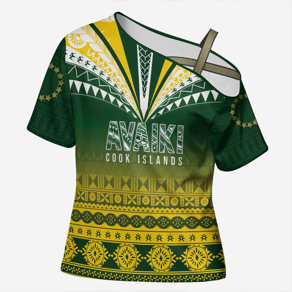 Cook Islands Rugby Custom Cross Shoulder Shirt Kuki Avaiki - Aussie Hoodie