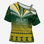 Cook Islands Rugby Custom Cross Shoulder Shirt Kuki Avaiki - Aussie Hoodie