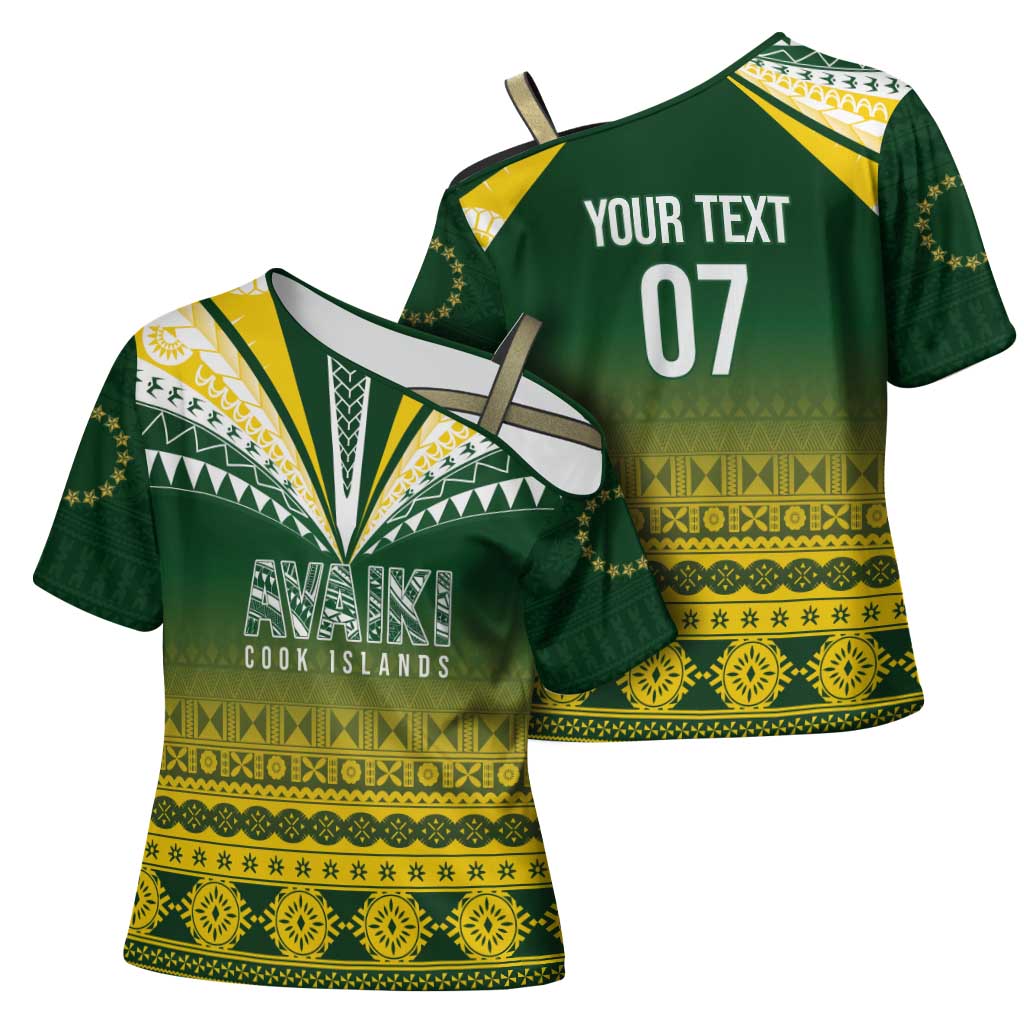 Cook Islands Rugby Custom Cross Shoulder Shirt Kuki Avaiki - Aussie Hoodie
