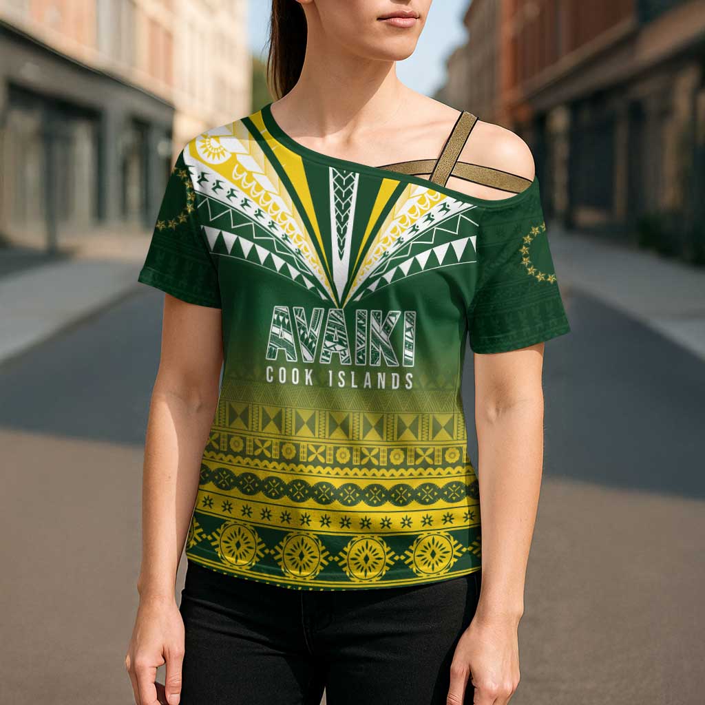 Cook Islands Rugby Custom Cross Shoulder Shirt Kuki Avaiki - Aussie Hoodie
