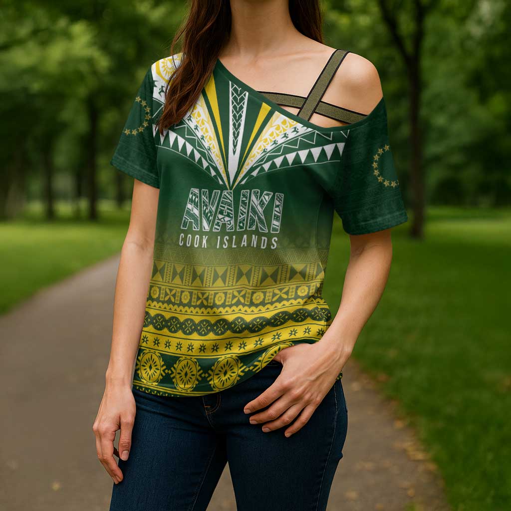 Cook Islands Rugby Custom Cross Shoulder Shirt Kuki Avaiki - Aussie Hoodie