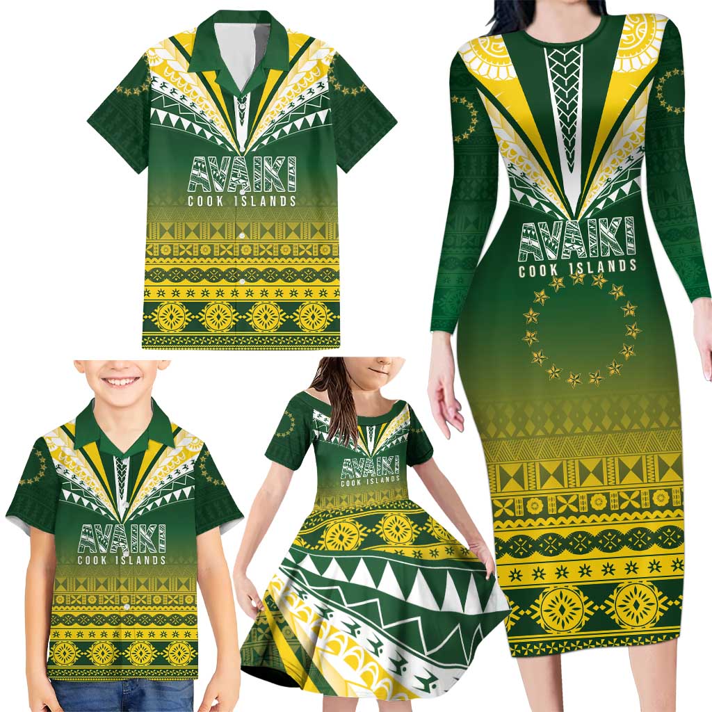 Cook Islands Rugby Custom Family Matching Long Sleeve Bodycon Dress and Hawaiian Shirt Kuki Avaiki - Aussie Hoodie