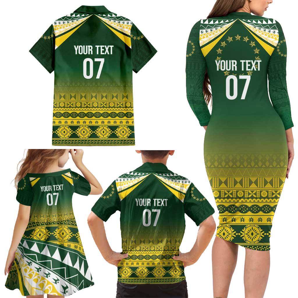 Cook Islands Rugby Custom Family Matching Long Sleeve Bodycon Dress and Hawaiian Shirt Kuki Avaiki - Aussie Hoodie