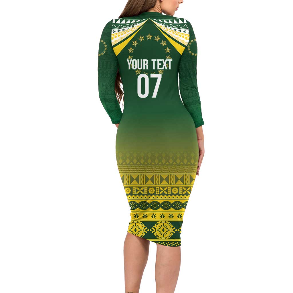 Cook Islands Rugby Custom Family Matching Long Sleeve Bodycon Dress and Hawaiian Shirt Kuki Avaiki - Aussie Hoodie