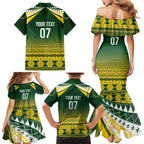 Cook Islands Rugby Custom Family Matching Mermaid Dress and Hawaiian Shirt Kuki Avaiki - Aussie Hoodie