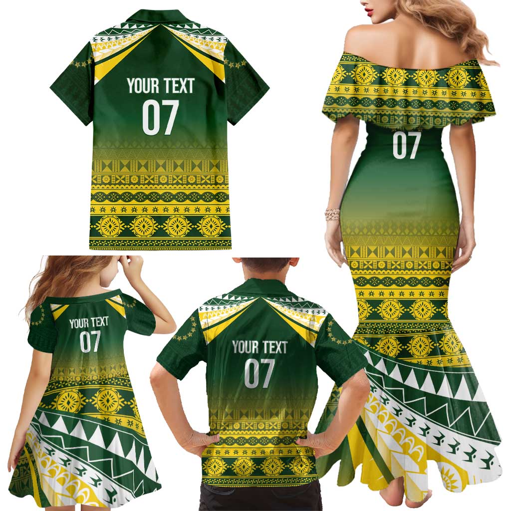 Cook Islands Rugby Custom Family Matching Mermaid Dress and Hawaiian Shirt Kuki Avaiki - Aussie Hoodie