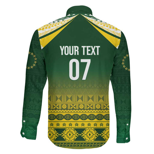 Cook Islands Rugby Custom Family Matching Off The Shoulder Long Sleeve Dress and Hawaiian Shirt Kuki Avaiki - Aussie Hoodie
