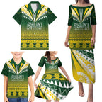 Cook Islands Rugby Custom Family Matching Puletasi and Hawaiian Shirt Kuki Avaiki - Aussie Hoodie