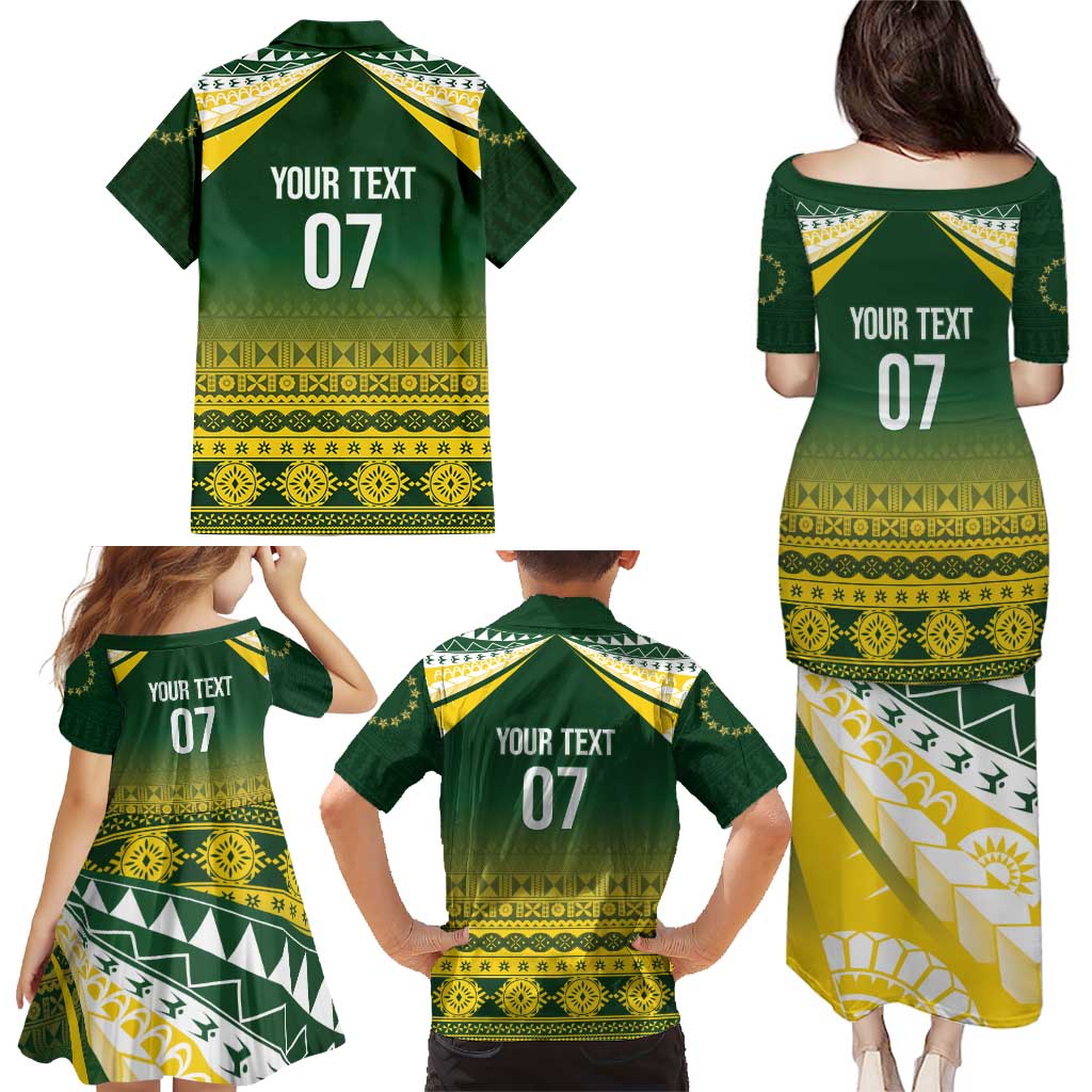Cook Islands Rugby Custom Family Matching Puletasi and Hawaiian Shirt Kuki Avaiki - Aussie Hoodie