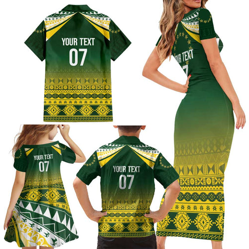Cook Islands Rugby Custom Family Matching Short Sleeve Bodycon Dress and Hawaiian Shirt Kuki Avaiki - Aussie Hoodie