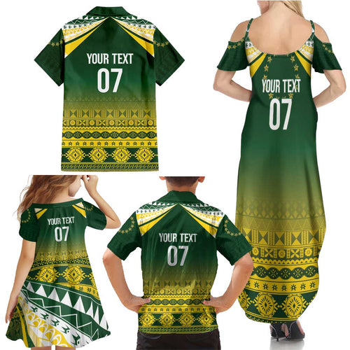 Cook Islands Rugby Custom Family Matching Summer Maxi Dress and Hawaiian Shirt Kuki Avaiki - Aussie Hoodie