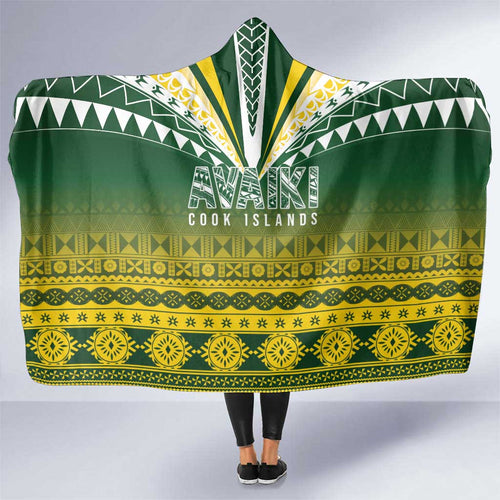 Cook Islands Rugby Hooded Blanket Kuki Avaiki - Aussie Hoodie