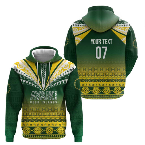 Cook Islands Rugby Custom Hoodie Kuki Avaiki - Aussie Hoodie