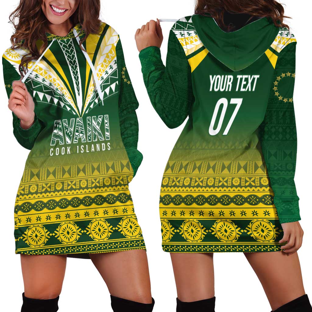 Cook Islands Rugby Custom Hoodie Dress Kuki Avaiki - Aussie Hoodie
