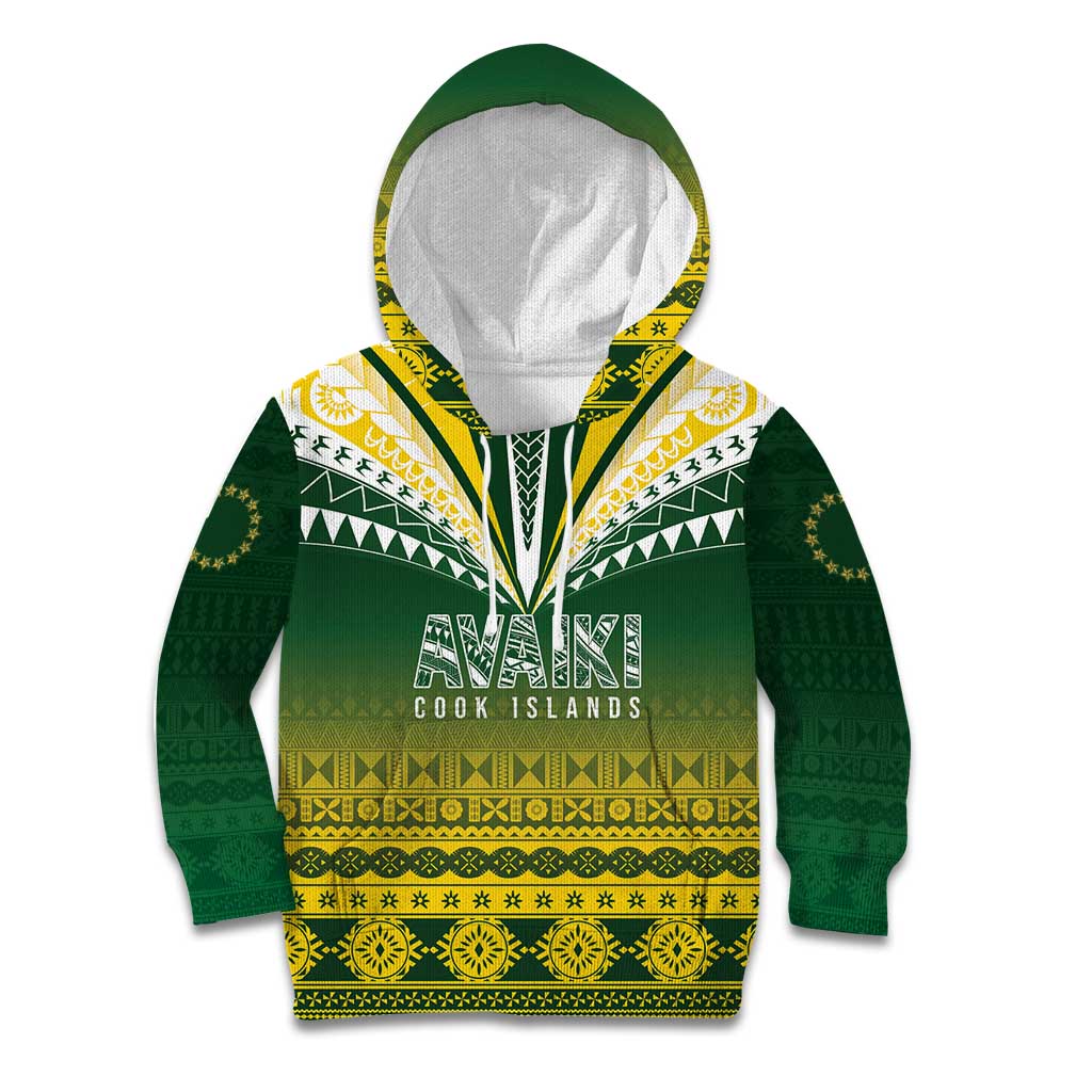 Cook Islands Rugby Custom Kid Hoodie Kuki Avaiki - Aussie Hoodie