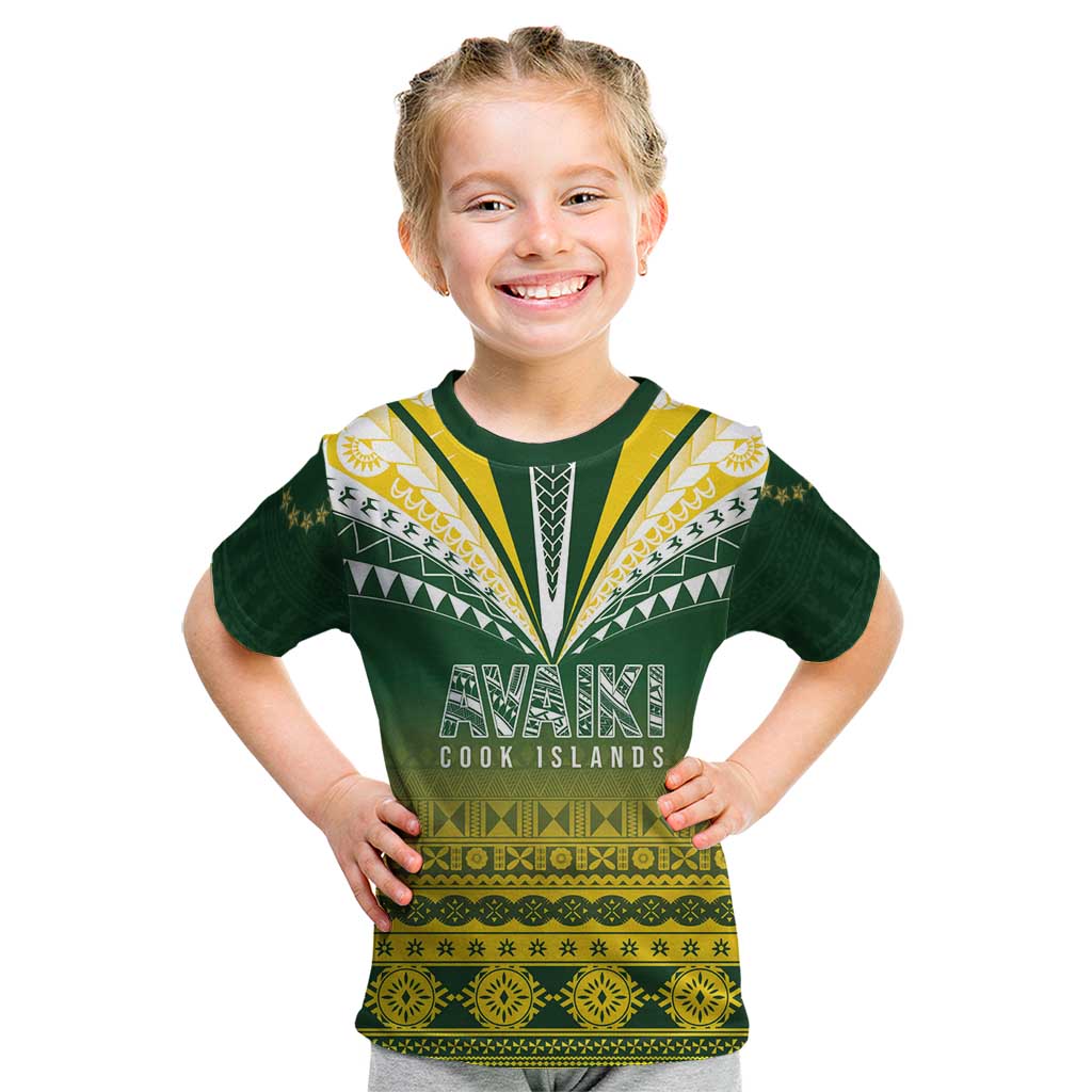 Cook Islands Rugby Custom Kid T Shirt Kuki Avaiki - Aussie Hoodie