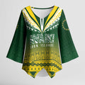 Cook Islands Rugby Custom Kimono Sleeve Blouse Kuki Avaiki - Aussie Hoodie