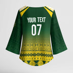 Cook Islands Rugby Custom Kimono Sleeve Blouse Kuki Avaiki - Aussie Hoodie