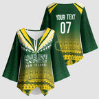 Cook Islands Rugby Custom Kimono Sleeve Blouse Kuki Avaiki - Aussie Hoodie