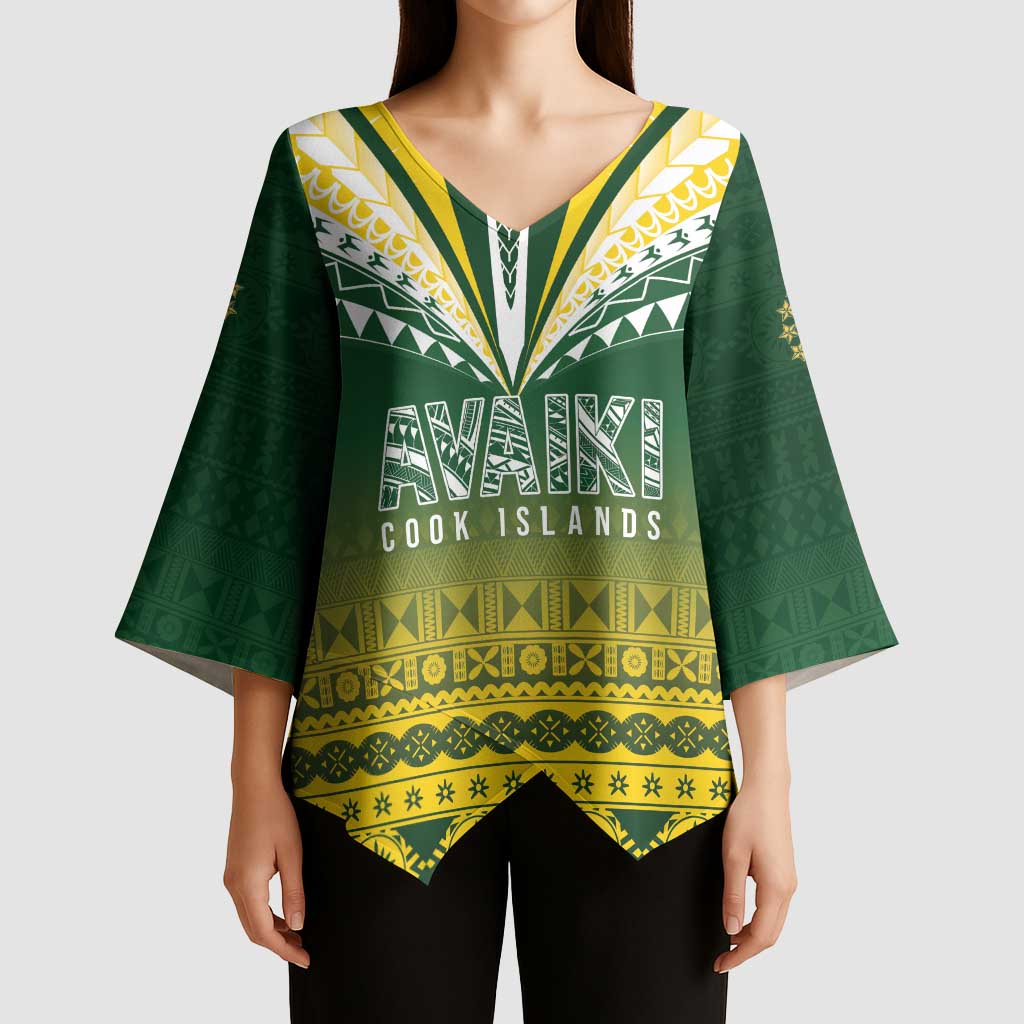 Cook Islands Rugby Custom Kimono Sleeve Blouse Kuki Avaiki - Aussie Hoodie