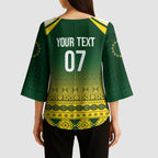 Cook Islands Rugby Custom Kimono Sleeve Blouse Kuki Avaiki - Aussie Hoodie